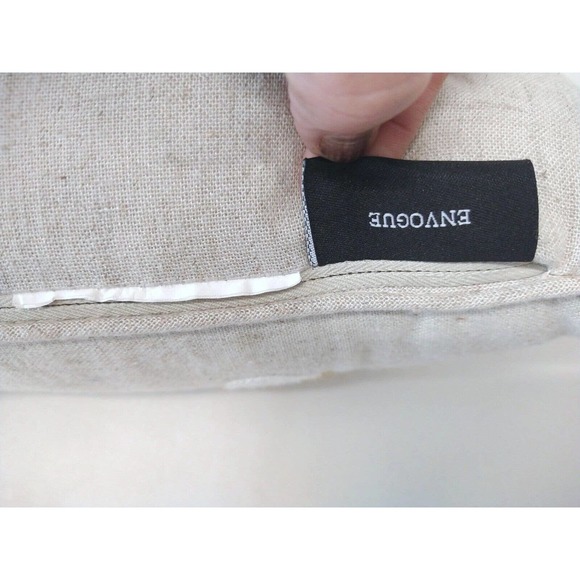 ENVOUGE 19 x 12 Lumbar Throw Pillow Dachshund Weiner Dog Linen Blend (?) Tan - Picture 7 of 9